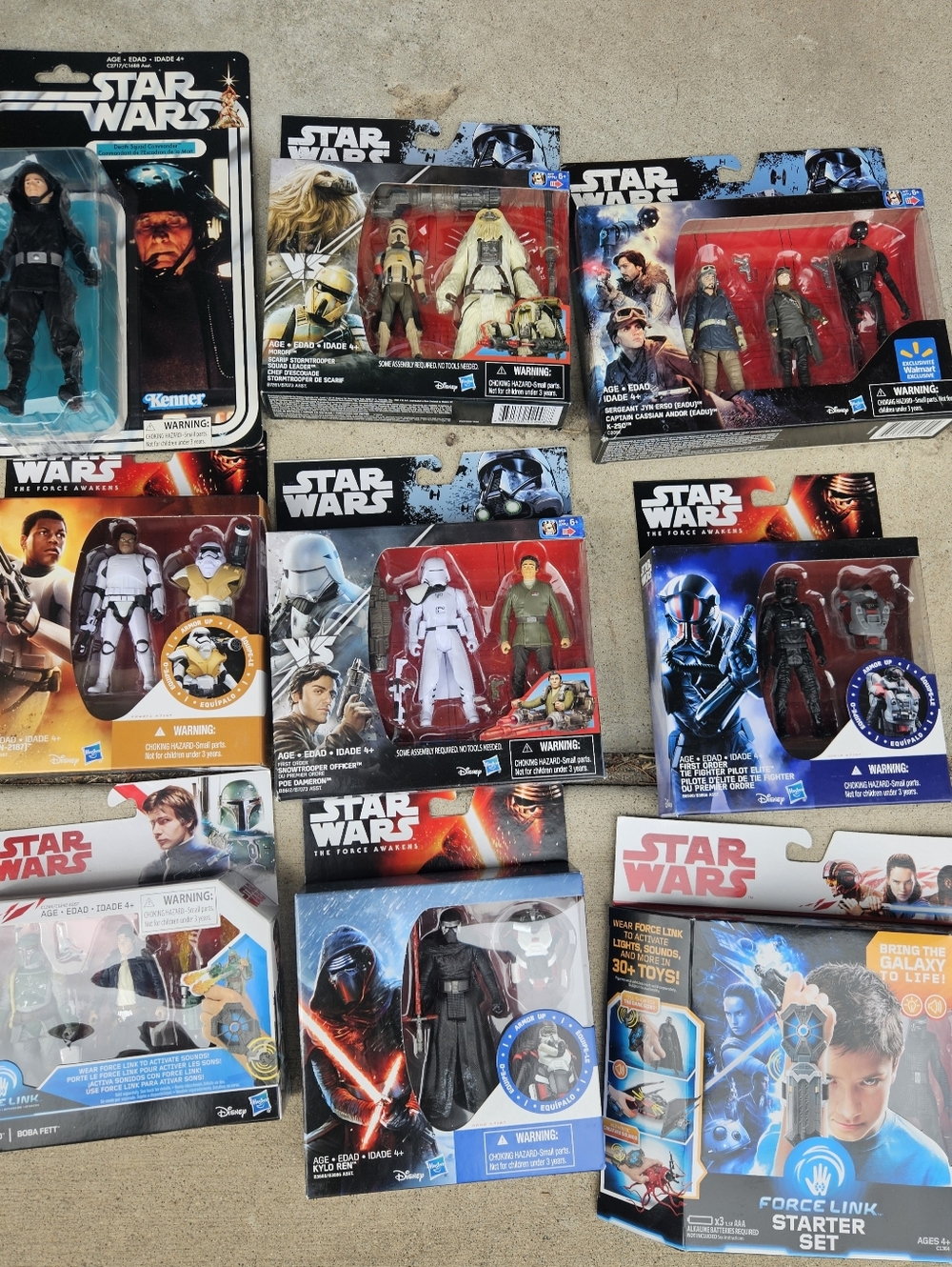 Star Wars Action Figures - Black, White, Red, Blue